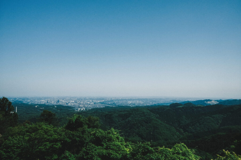 高尾山の十一丁目茶屋からの景色